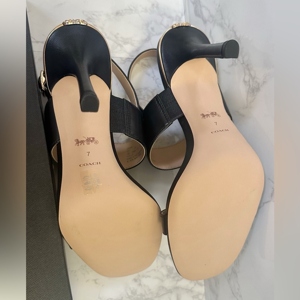 Coach Rori Leather Sandal – Black – Size 7B – NIB - Picture 6 of 14